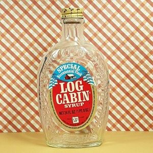Log Cabin Syrup Bottle Thanksgiving Bicentennial Pumpkin Cornucopia Fall Decor